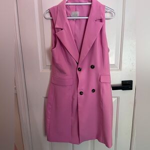 Pink Love Tree, sleeveless blazer dress!